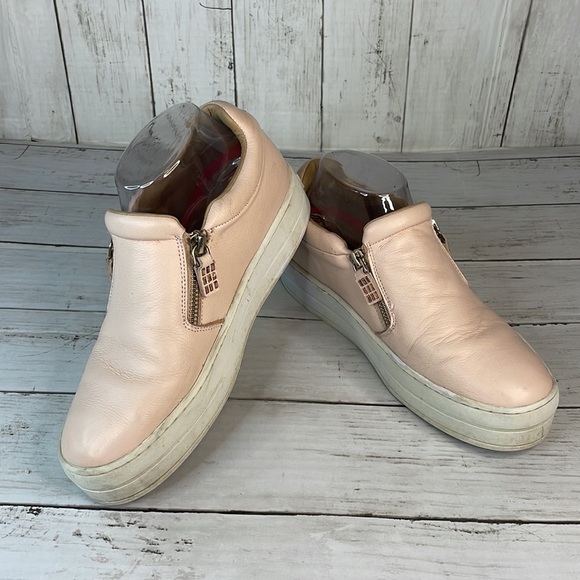 Blush Pink Leather Skechers Street Uplift-Double Zipper Platform SlipOn - Picture 15 of 15